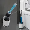 Nachfüllbares WC-Bürstenset zur Wandmontage mit Halter aus Silikon TPR für Eckreinigungswerkzeuge, Badezimmerzubehör 240306