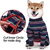 Dog Apparel Pets Dogs Clothing Puppy Bodysuit Jumpsuit Coat Outfit Pet Clothes Spring And Summer Cotton Stretchy Recovery Post Suit