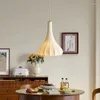 Hanglampen Scandinavische minimalistische zijden lichten Wabi Sabi Restaurant Bar Led-kroonluchter Eetkamer Slaapkamer Appartement Hanglamparmatuur