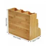 Hooks Wooden Tea Bag Storage Rack Coffee Bags Sugar Packets Organizer Teabag Display Shelf Dispenser