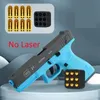 Automatisk skalutkast Pistol Laserversion Toy Gun Blaster Model Props Outdoor Games