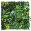 50x50 cm 3D Artificial Plant Wall Panel Plast Outdoor Green Lawn Diy Home Decor Wedding Backdrop Garden Grass Flower Y240127