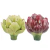 Flores decorativas 2 pcs alcachofra flor artificial decoração plantas alcachofras falsas para modelo de decoração