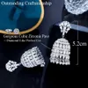 ThreeGraces Scintillanti Cubic Zirconia Pietra Argento Colore Lusso Lunghi Orecchini pendenti con nappa per le donne Gioielli per feste nigeriane E1075 240122