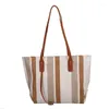 Поясные сумки, женская сумка на плечо большой вместимости в корейском стиле, 2024, простая повседневная сумка в вертикальную полоску, модная сумка