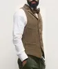 Men's Vests Men Vest Brown Waistcoat Man Steampunk Jacket Striped Tweed V-neck Slim Fit Gilet Homme Wedding Clothing