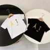 Ontwerpers Baby t-shirts kinderen jongens meisjes kleding peuter Katoenen tops kid Eenvoudige korte mouw t-shirt kinderen wit zwart tees t3Ch #