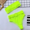 Costumi da bagno da donna 2024 Bikini a vita alta Fasciatura femminile Stroje Kapielowy Damskie Monokini Costume da bagno Biquini Mujer Trikini Badpak