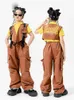 Scenkläder 2024 Moderna jazzdansdräkter för flickor Lossa Vest Hiphop Pants Suit Fashion Hip Hop Children Clothing Outfits DN16653