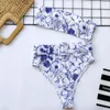 Costumi da bagno da donna 2024 Bikini a vita alta Fasciatura femminile Stroje Kapielowy Damskie Monokini Costume da bagno Biquini Mujer Trikini Badpak