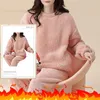 Herfst Winter Flanel Dames Pyjama Sets Stippen Gedrukt Teddy Nachtkleding Fluwelen Homewear Kawaii Girsl Pijamas Mujer Pyjama 240202