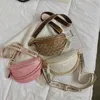 Gedruckte Brief Plaid Muster Fanny Packs Für Frauen Modische Kette Taille Tasche Weibliche Taille Pack Damen Breiten Riemen Umhängetasche 240130