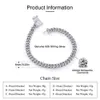 SMN51 Hot Selling Sterling Sier Jewellery 6mm Pass Diamond Tester Iced Out Hip Hop VVS1 Moissanite Cuban Chain Necklace