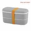 Dinnerware Portable Double Layered Storage Bento Box Kids Adults Japanese Style Insulated Detachable Work School With Cutlery Lunch