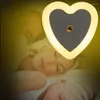 Veilleuses Love LED petite lumière contrôle intelligent induction lampe en forme de coeur