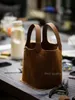 All hand-made tote bag brand designer bucket bag simple fashion women's handbag using the original TC leather fashion large capacity shopping bag