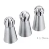 3 stks/set Cake Icing Nozzles Tool Russische Piping Tips Kant Schimmel Gebak Gebak Decoreren Rvs Keuken Bakken Tools TH1278