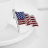 Brooches Rinhoo National Flag Metal Rhinestone Lapel Pin Badge U.S.A. America Fashion Pins Jewelry Suit Accessories