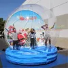 wholesale Good Quality Backyard Inflatable Snow Globe Photo Booth For Christmas Halloween Birtyday party Decoration Transparent Bubble dome tent