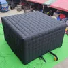 outdoor activities black 8x6x4mH (26x20x13.2ft) disco night club tent, outdoor portable club cube Inflatable nightclub party tent with LED light