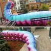 7mL (23ft) with blower wholesale Giant advertising decoration factory price blue octopus inflatable tentacles for advertising or Building exterior wall decoration