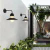 Wall Lamps American Vintage Lamp Industrial Copper Outdoor Indoor Courtyard Corridor Aisel Bar Black Glass Waterproof Light