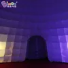 wholesale Personalized 6x6x3.5 Meters Inflatable yurt tents / LED lights white dome air-blown yurt house for sale toys sports