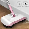 Máquina de varrer de mão doméstica sem eletricidade rotação de 360 graus limpeza automática varredora vassoura pá para casa 240123
