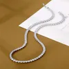 925 Silver Tennis Chain Choker Necklace Lab Diamond Iced Out Bling Moissanite Diamond Halsband för kvinnor Hip Hop Jewelry