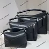 Toppdesignerhandväskor Nya äkta läderpussel Bag High-End version 1: 1 Mini Geometric Splice Pillow Hand-Helda Lychee Single Shoulder Bags Crossbody Handväska