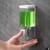 Storage Bottles Plastic 250ml Soap Dispenser Transparent Manual Shampoo Container Large Capacity Wall Mounted Liquid Bathroom