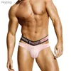 Briefs Panties 1pc Erkek Çamaşırı Modal Bikini Lazer Gradient Thang Küçük Üçgen Kese Erkekler YQ240215