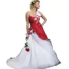 Robes de mariée de luxe en dentelle de satin blanc pailleté sur l'épaule plissée robe de bal perles dos nu robe de mariée au sol 01