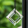 Chandelier Crystal 2PC 30MM Clear Geometry Square Faceted Prism Glass Shiny Sun Catcher Dangle Charm Lamp Curtain Hanging Decor