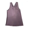 Yoga-outfits Est 4Colors Gym Oefenshirts Workout Tank Top voor dames Mouwloos ademend hemdje Fitnessvest