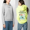 Kadın Hoodies Sweatshirts Zadig Voltaire Klasik Moda Saf Pamuk Üstleri Sweatshirt Küçük Kanatlar Hindistan Cevizi Ağacı Beyaz Mürekkep Dijital Baskı İç Puz Kaputlu Sweater