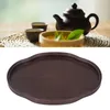 Tee Tabletts Tablett Walnuss Farbe Bambus servieren Erfrischungen Teller für Couchtisch Küche Wohnzimmer