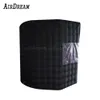 wholesale Photomaton gonflable noir mené par prix usine, photomaton rond portatif d'hexagone avec 2 portes à vendre