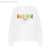 24SS Desginer T Shirt Chaopai autumn and winter MOSCHINO series mens and womens same printed Plush sweater