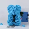 Regalo de año de oso rosa inmortal para novia Día de San Valentín simulación creativa flor PE espuma decoración de boda 18cm 240131