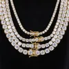 Starsgem 10K 14K Gold Grow Vs Diamant Chain 18" Lab Grown Diamond Tennis Necklace