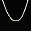 LETMEXC Volledige Diamond Moissanite Tennis 10K Goud/Plat Sier Ketting D Kleur Vvs1 Mode Hip Hop Populaire Sieraden