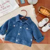 Jackets Children's Jacquard Denim Jacket Autumn Baby Solid Color Kids Coat