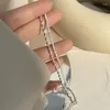 Braccialetti a maglie Bracciale con ciondolo lucido a catena a doppio strato alla moda per donne Ragazze Accessori da sposa per feste Regalo Sl381