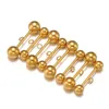 Charms 2st rostfritt stål guldpläterade kulpärlor Stick med hål charm för DIY smycken tillverkning halsband tillbehör leveranser grossist