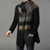 Шарфы Высокое качество шерстяной шарф мужской толстый клетчатый мягкий теплый женский накидки классический деловой глушитель зимняя шаль с кисточками мужской
