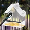 Outros suprimentos de pássaros Alimentador montado na janela Alimentadores acrílicos seguros e seguros com ventosas fortes fáceis de limpar para quintal