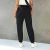 Pantalones de mujer primavera otoño cintura alta sólido cordón Harlan Casual Pantalones deportivos correr Fitness cómodo