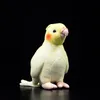 18 cm petite vraie vie jaune calopsitte jouets en peluche Extra doux perroquet oiseaux en peluche Animal jouet cadeaux de noël pour les enfants 240118