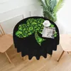 Table Cloth Irish Shamrock Clover Celtic Decorative Tablecloth Thick Round Party Dining Cover Tea